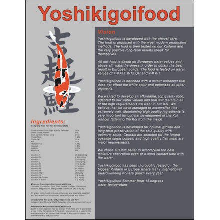 Yoshikigoi nyári táp 3 kg